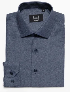 Herringbone Print Dress Shirt - Little Boy