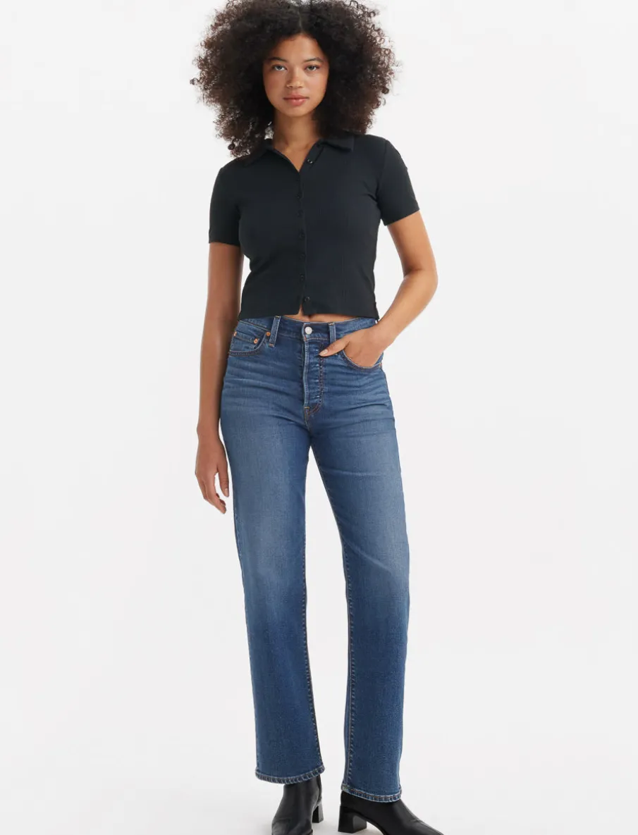 High-rise Straight-leg Jeans