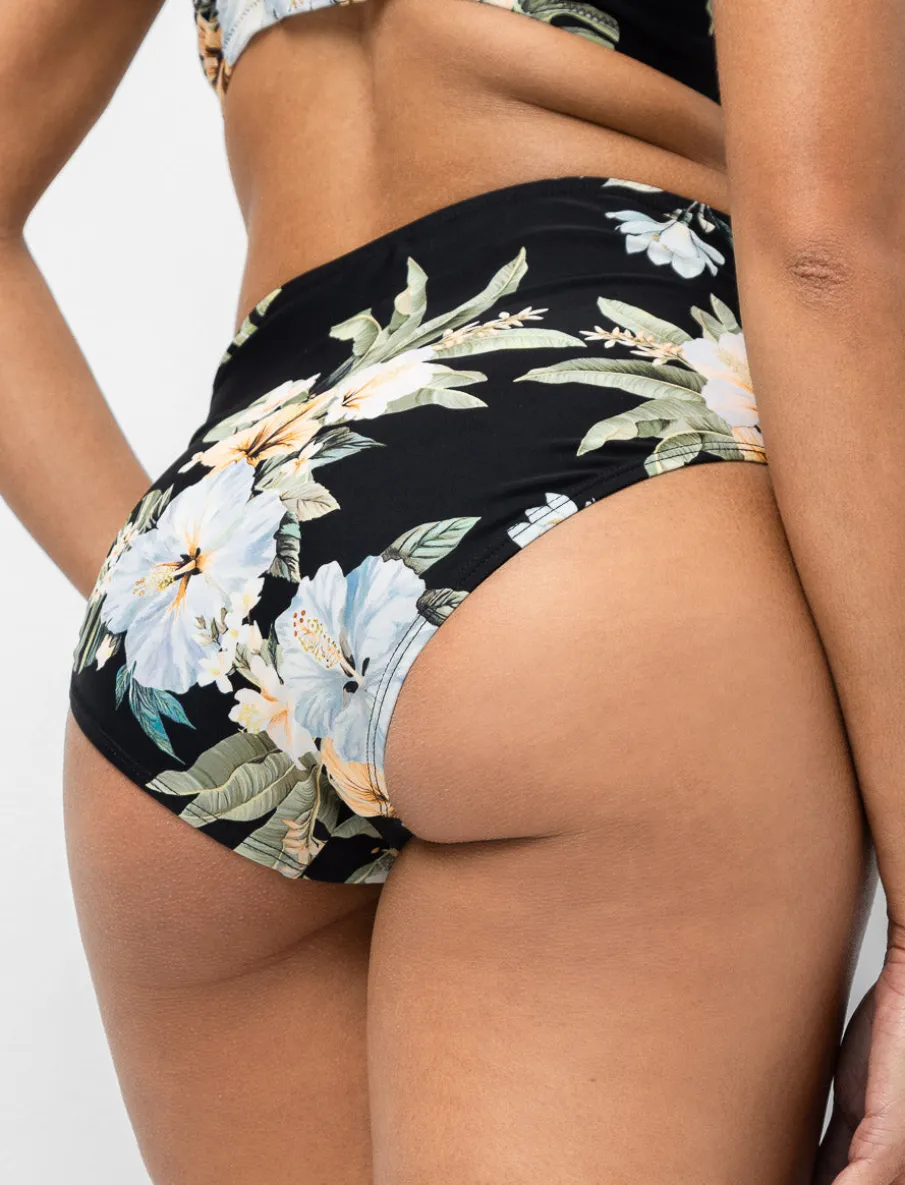 High-waist Cross-front Bikini Bottom