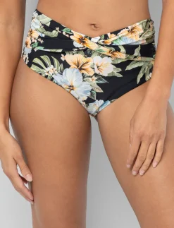 High-waist Cross-front Bikini Bottom