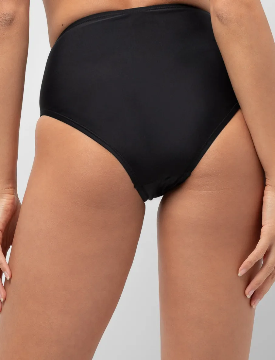 High-waist Cross-front Bikini Bottom