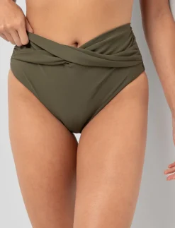 High-waist Cross-front Bikini Bottom