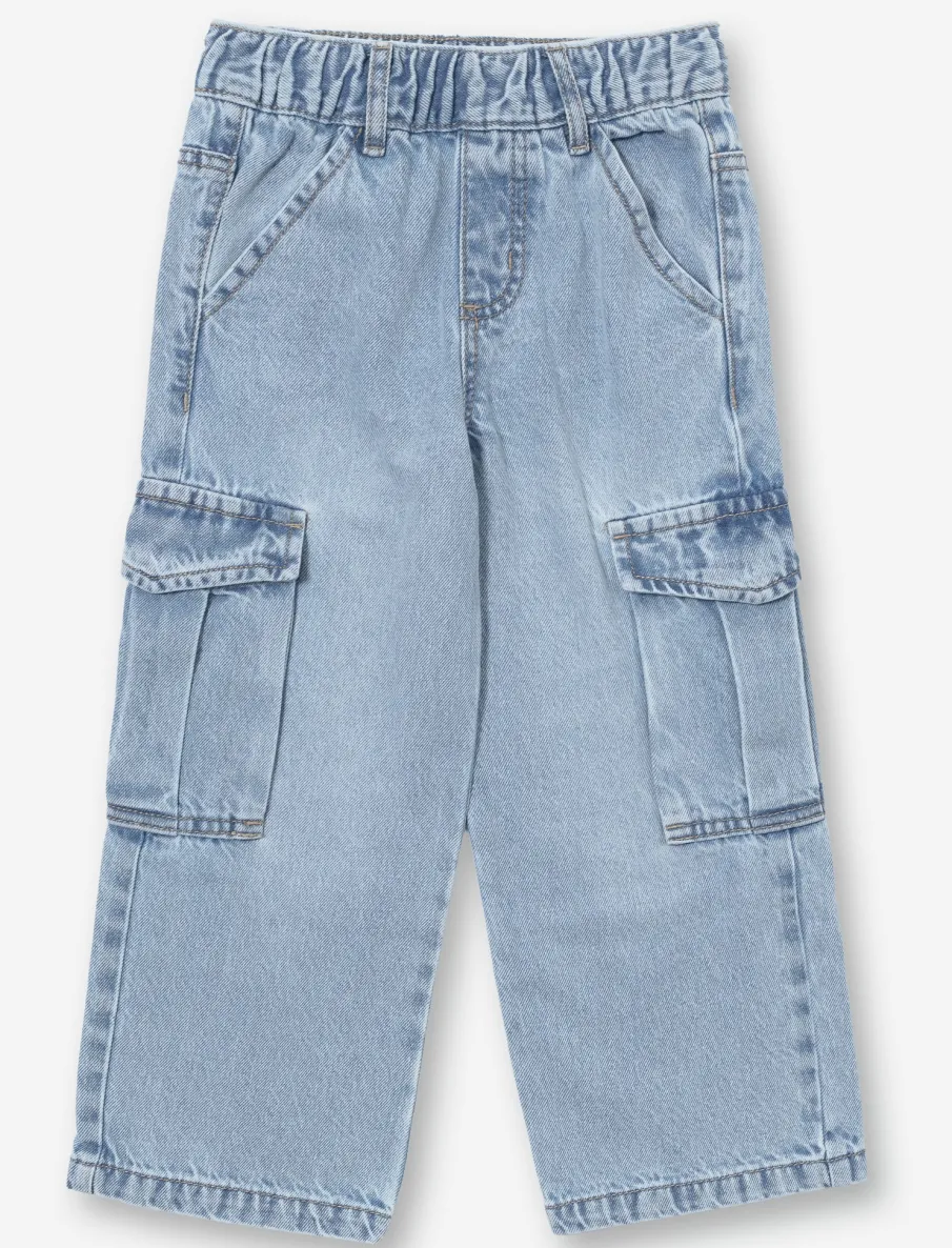 High-waisted Cargo Jeans