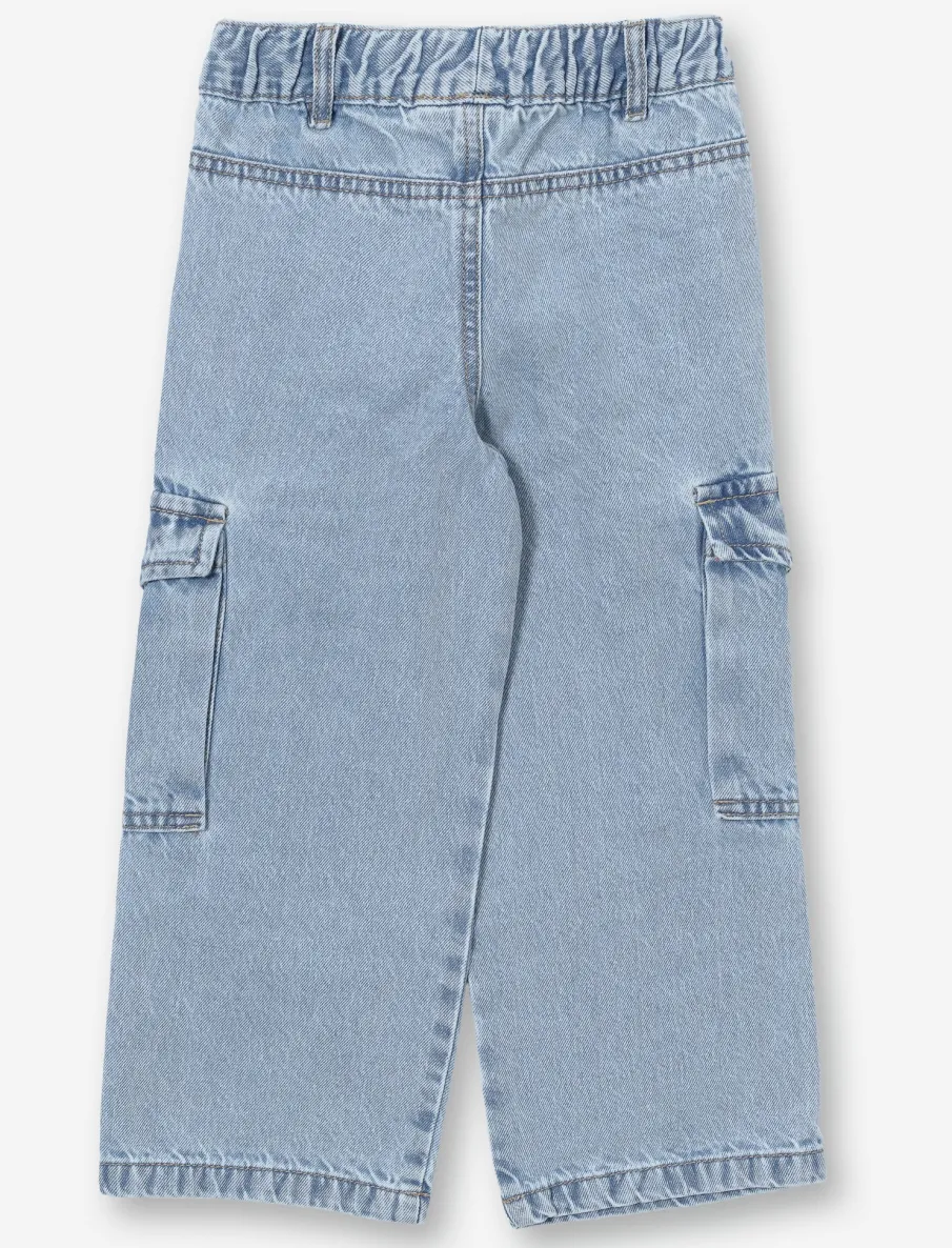 High-waisted Cargo Jeans