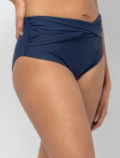 High-waisted Cross-front Bikini Bottom