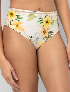 High-waisted Mesh Detail Bikini Bottom