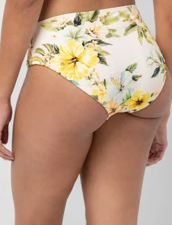 High-waisted Mesh Detail Bikini Bottom