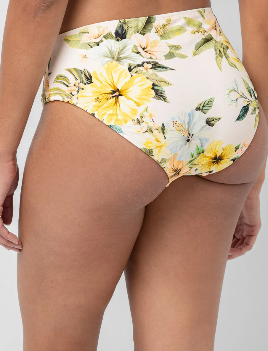 High-waisted Mesh Detail Bikini Bottom