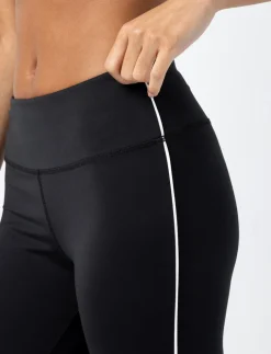 High-waisted Sport Leggings with Contrast Stripes
