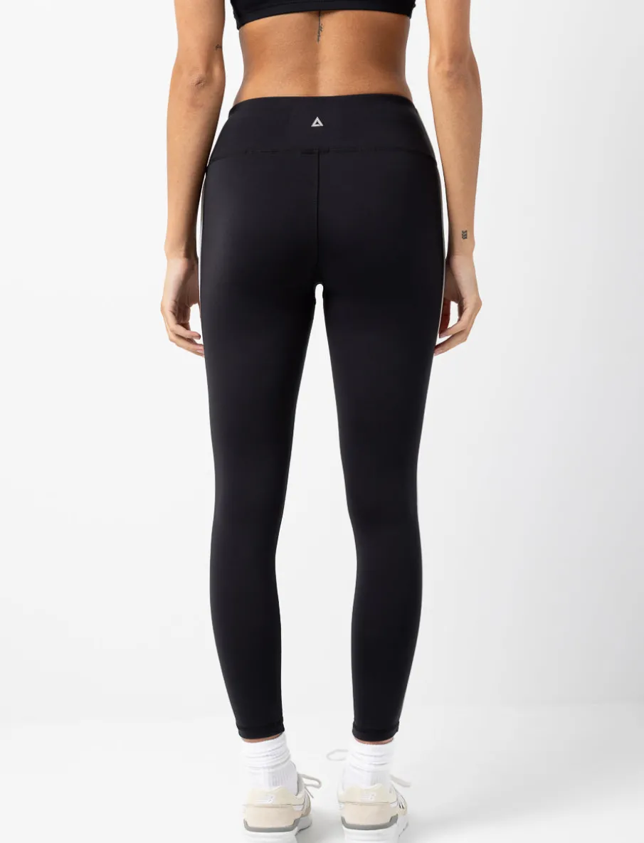 High-waisted Sport Leggings with Contrast Stripes