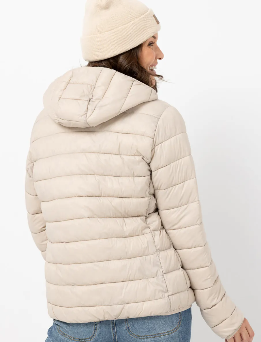 Hooded Quilted Mid-season Jacket