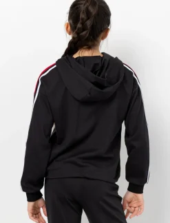 Hooded Sweatshirt with Athletic Stripes