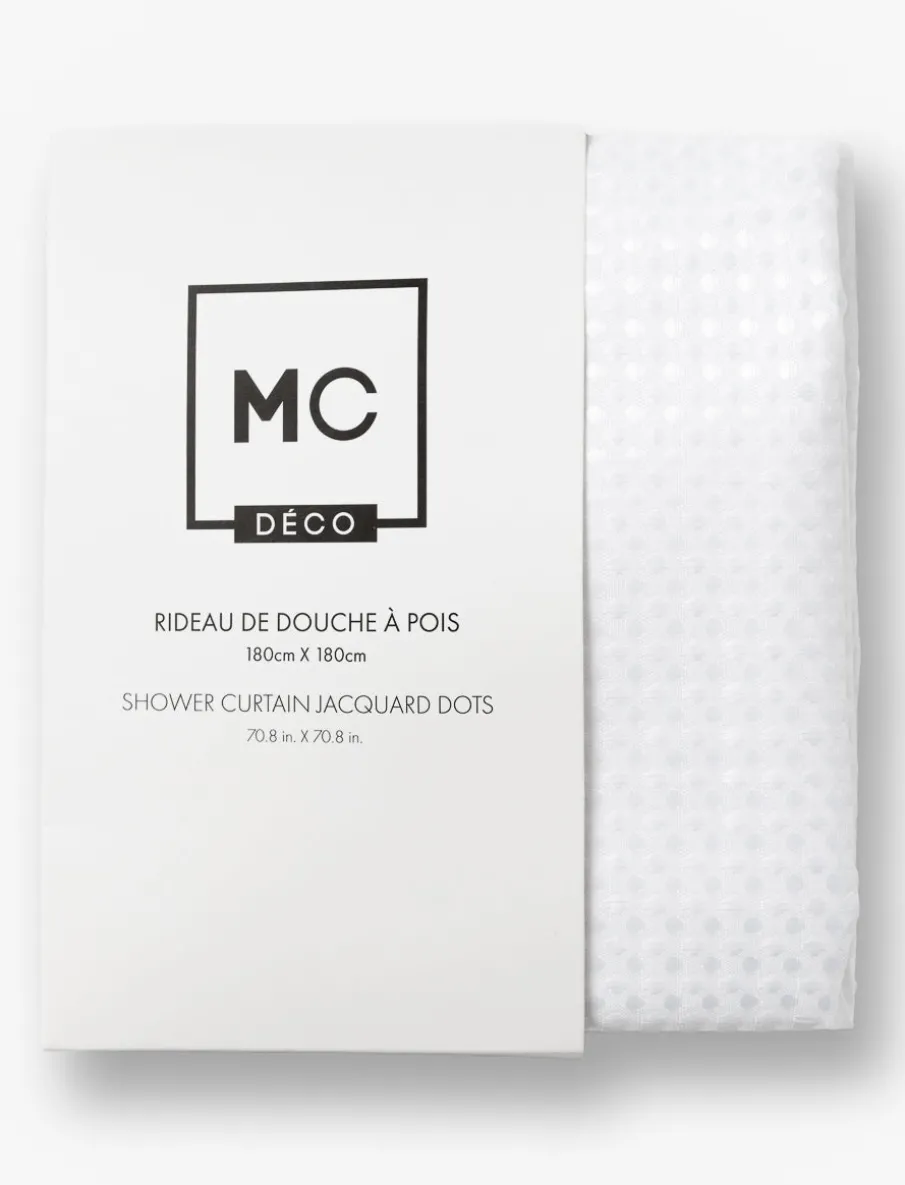 Jacquard Polka Dot Shower Curtain