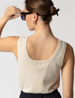 Knit Button-up Tank Top