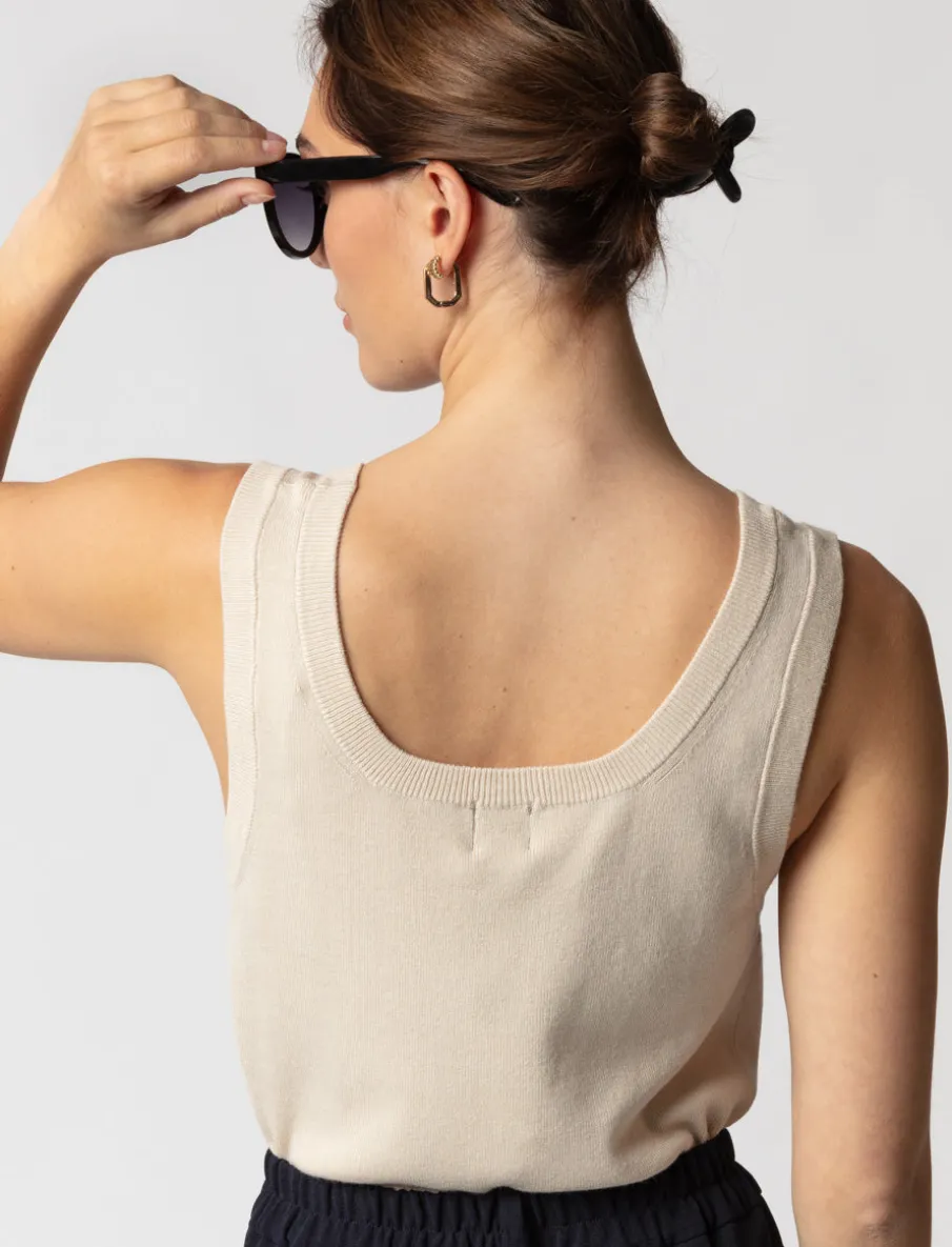 Knit Button-up Tank Top