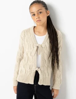 Knit Cardigan with Bows