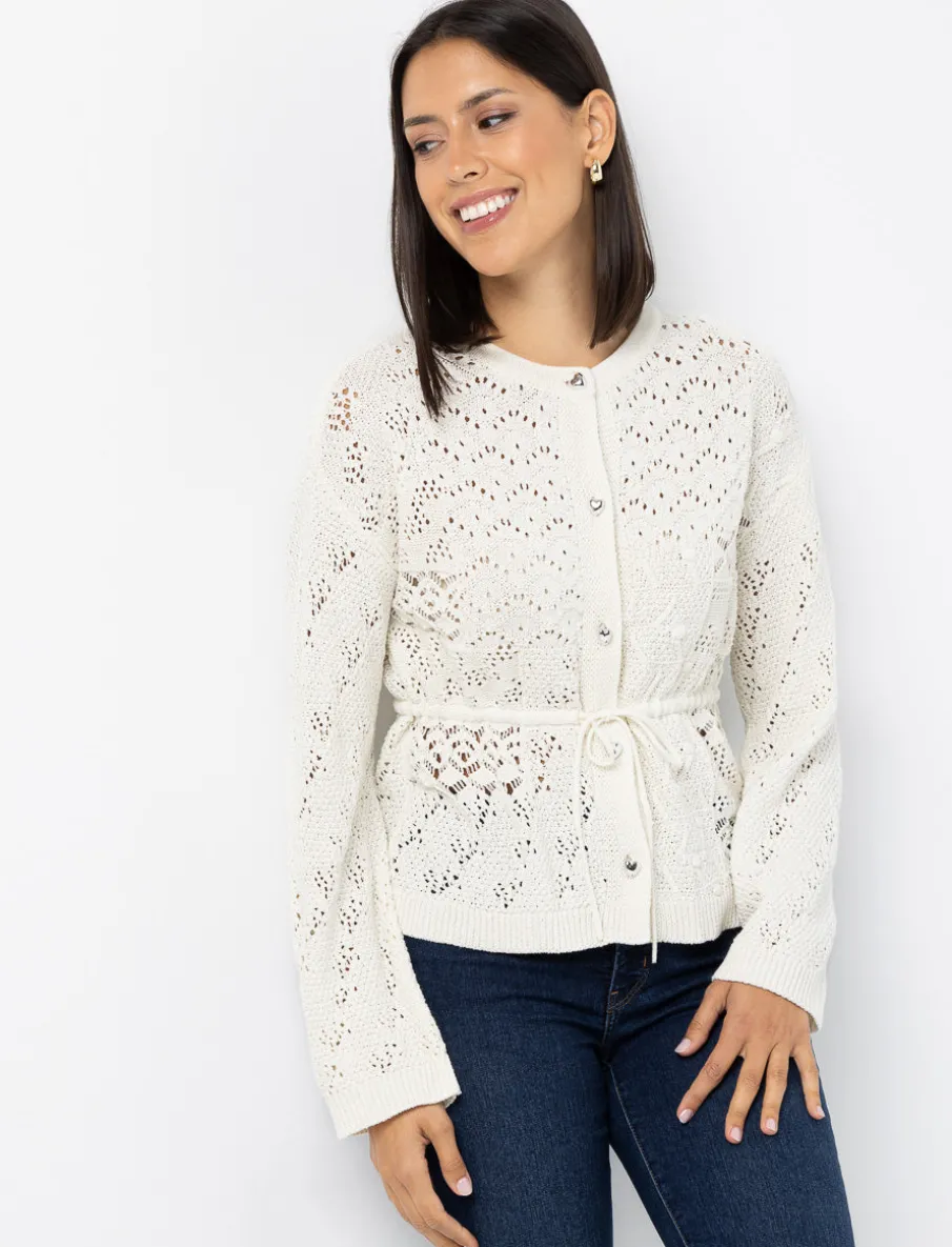 Knit Cardigan with Heart Buttons
