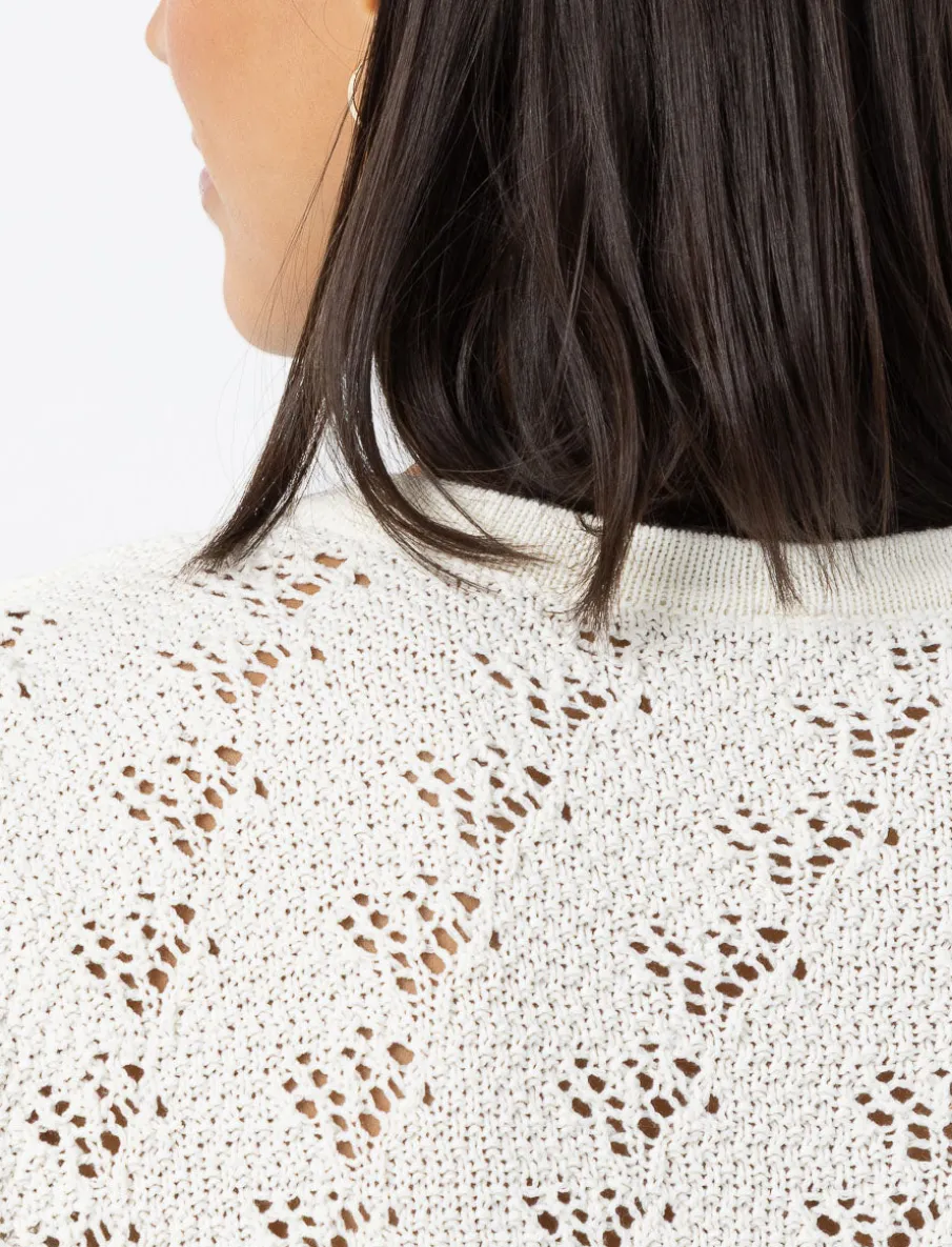Knit Cardigan with Heart Buttons