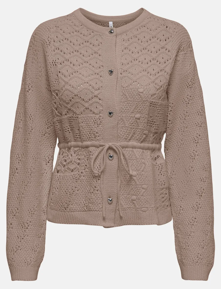 Knit Cardigan with Heart Buttons