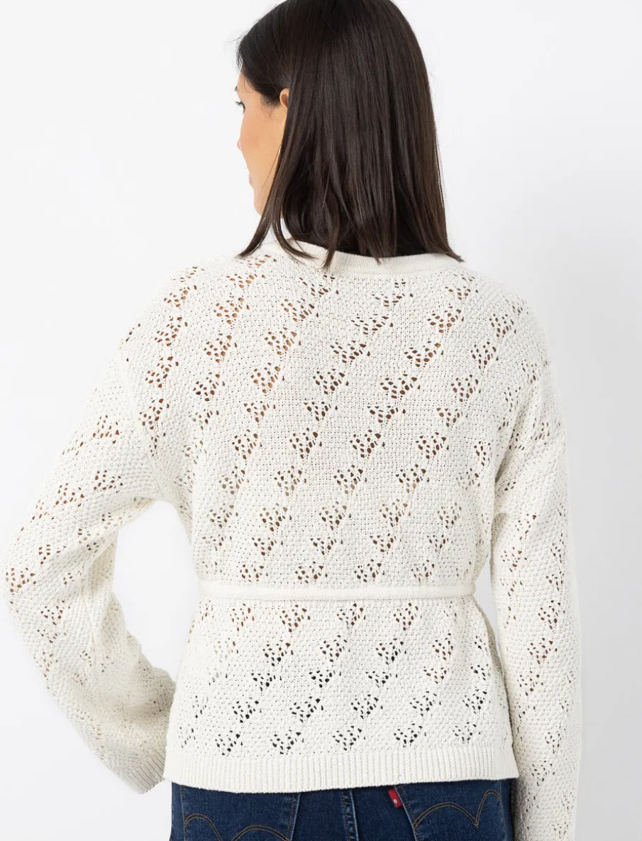Knit Cardigan with Heart Buttons
