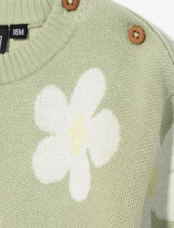 Knit Floral Sweater - Baby Girl