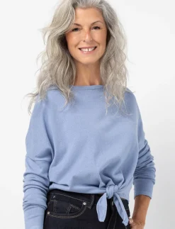 Knit Sweater with Front Tie