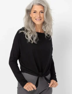 Knit Sweater with Front Tie
