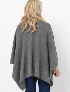 Knit V-neck Poncho