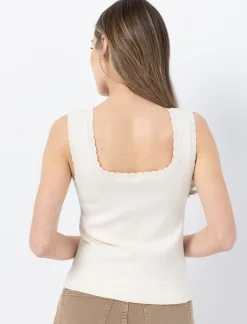 Knit Wide-strap Tank Top