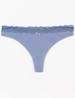 Lace Waist Thong Panty