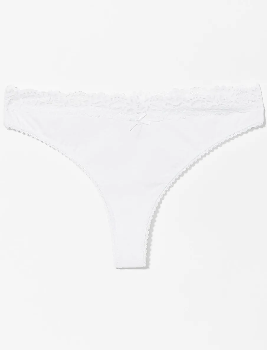 Lace Waist Thong Panty