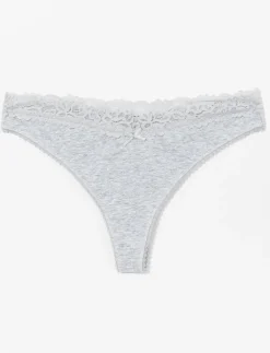 Lace Waist Thong Panty
