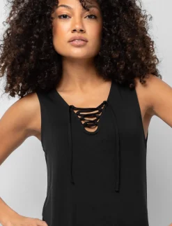 Laced V-neck Tunic