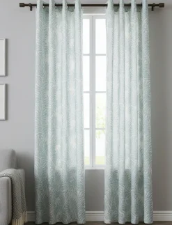Leaf Print Sheer Panel