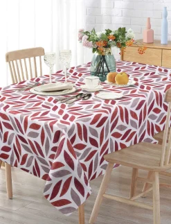 Leaf Stain-resistant Wrinkle-free Tablecloth - 58 x 78 in