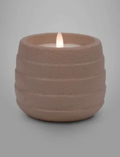 LED Candle in Ceramic Pot