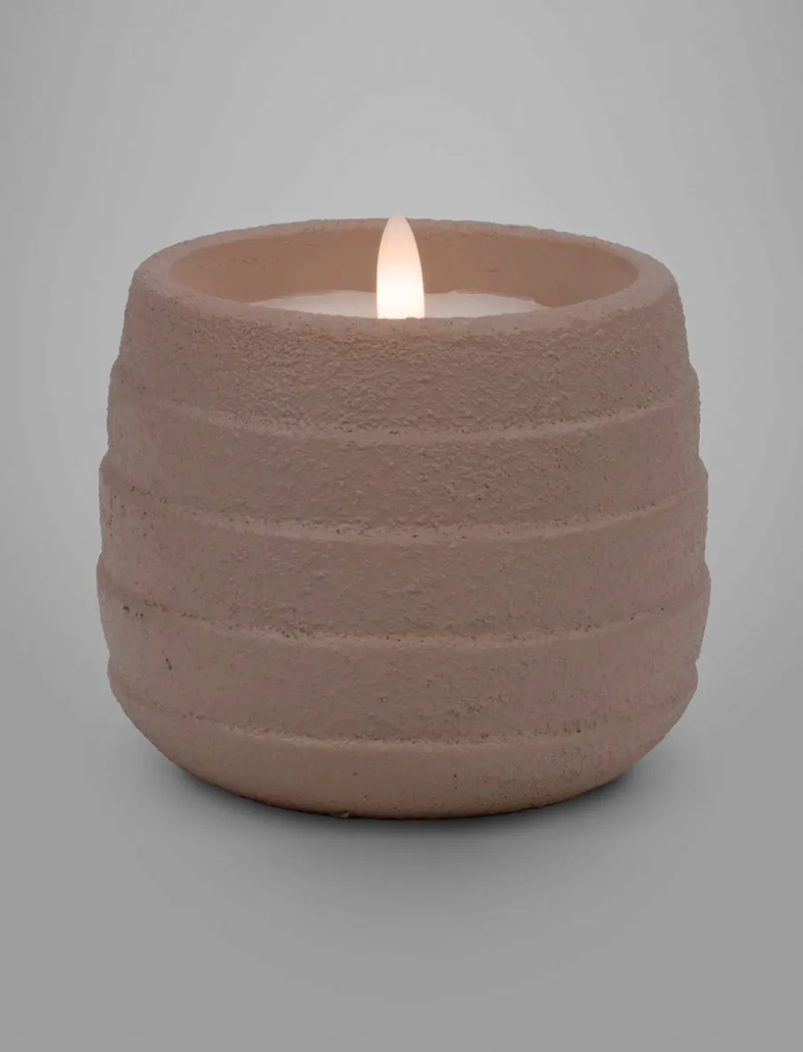LED Candle in Ceramic Pot