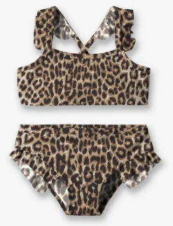 Leopard Print Criss-cross Back 2-piece Swimsuit