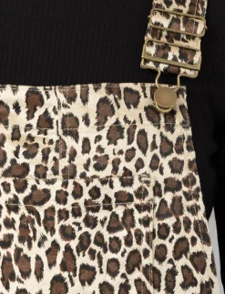 Leopard Print Overall Dress - Teen Girl