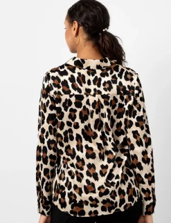 Leopard Print Satin Blouse