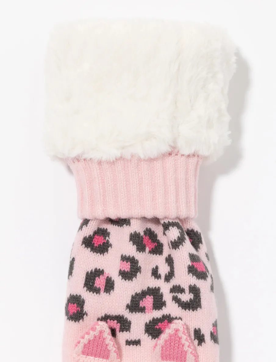 Leopard Print Slipper Socks