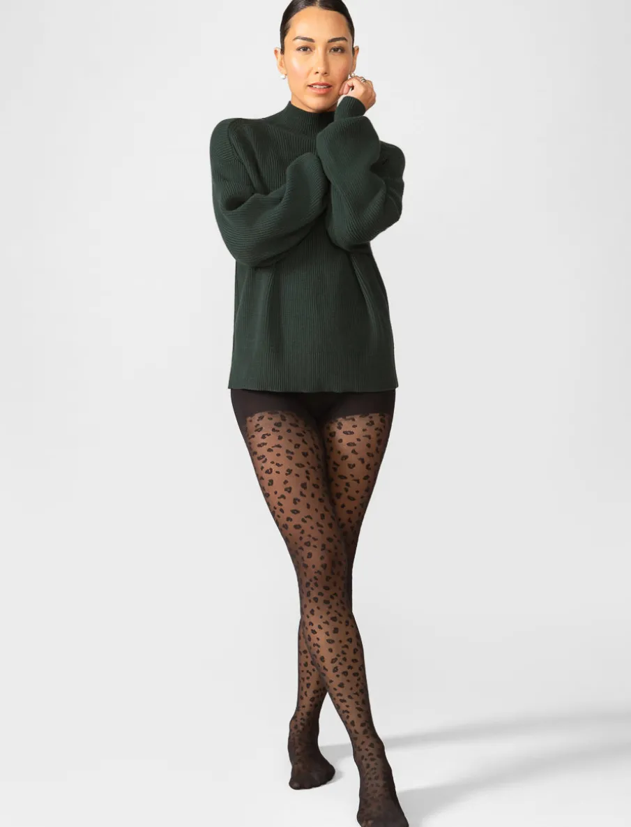Leopard-print Tights