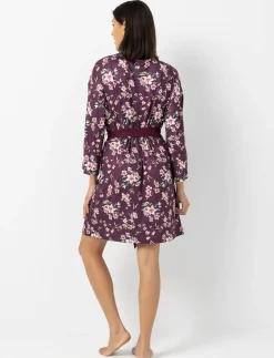 Lightweight Floral-print Bathrobe