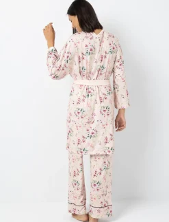 Lightweight Floral-print Bathrobe