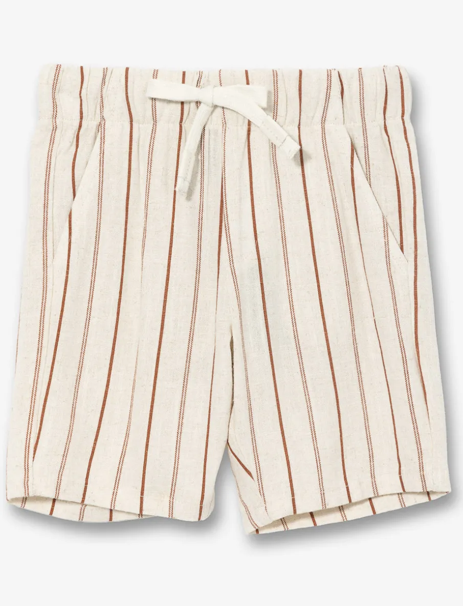 Lightweight Striped Linen Shorts