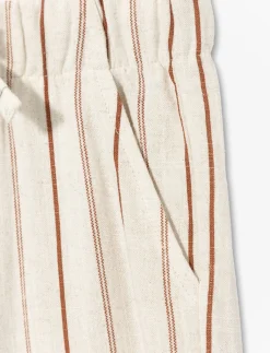 Lightweight Striped Linen Shorts