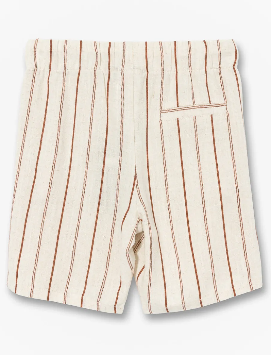 Lightweight Striped Linen Shorts