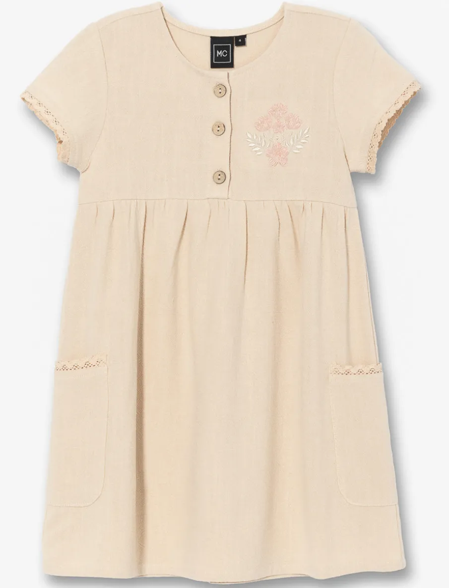 Linen Button-down Dress