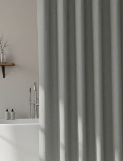Linen Effect Shower Curtain