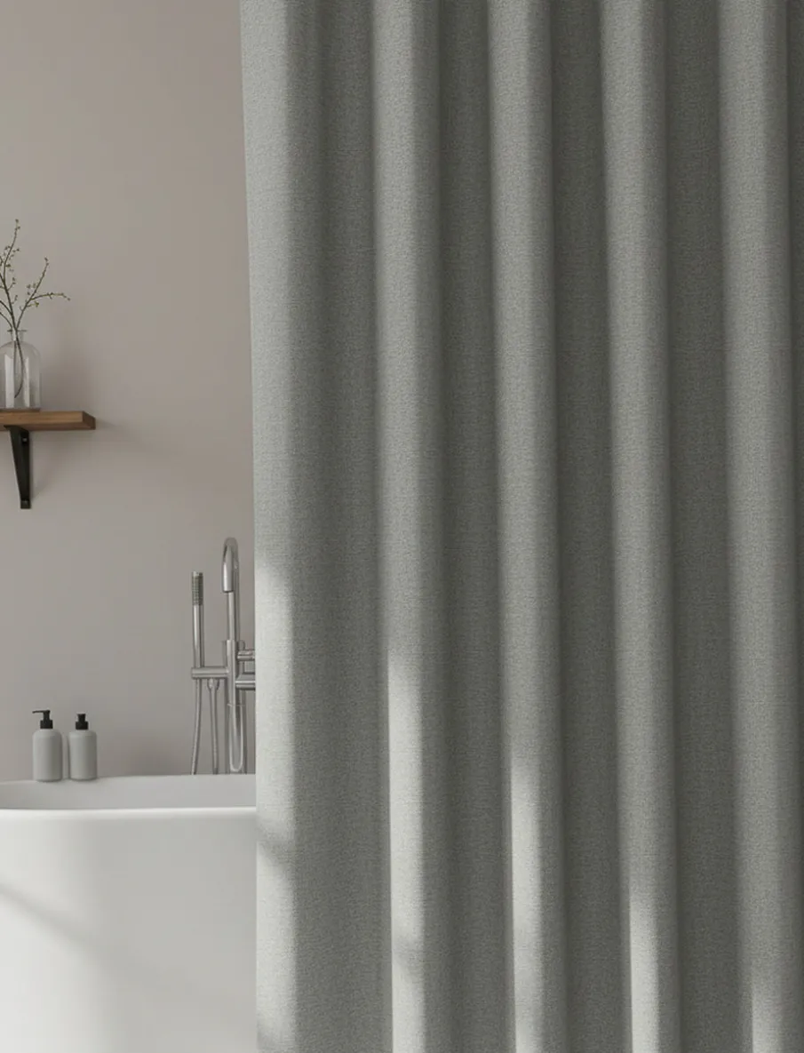 Linen Effect Shower Curtain